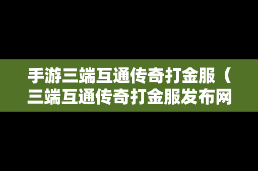 手游三端互通传奇打金服（三端互通传奇打金服发布网）